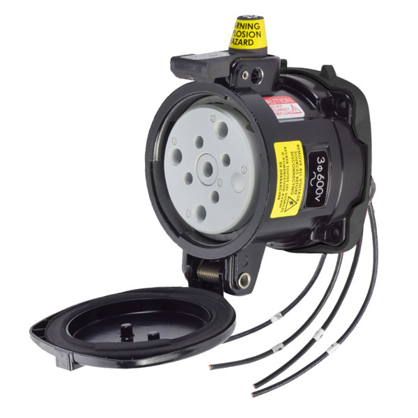 36-64143-264-HAZ - DS60 RECEPTACLE METAL BLACK SIZE 4 TYPE 4X 3P+G 60A 600 VAC 60 Hz +4 AUX
